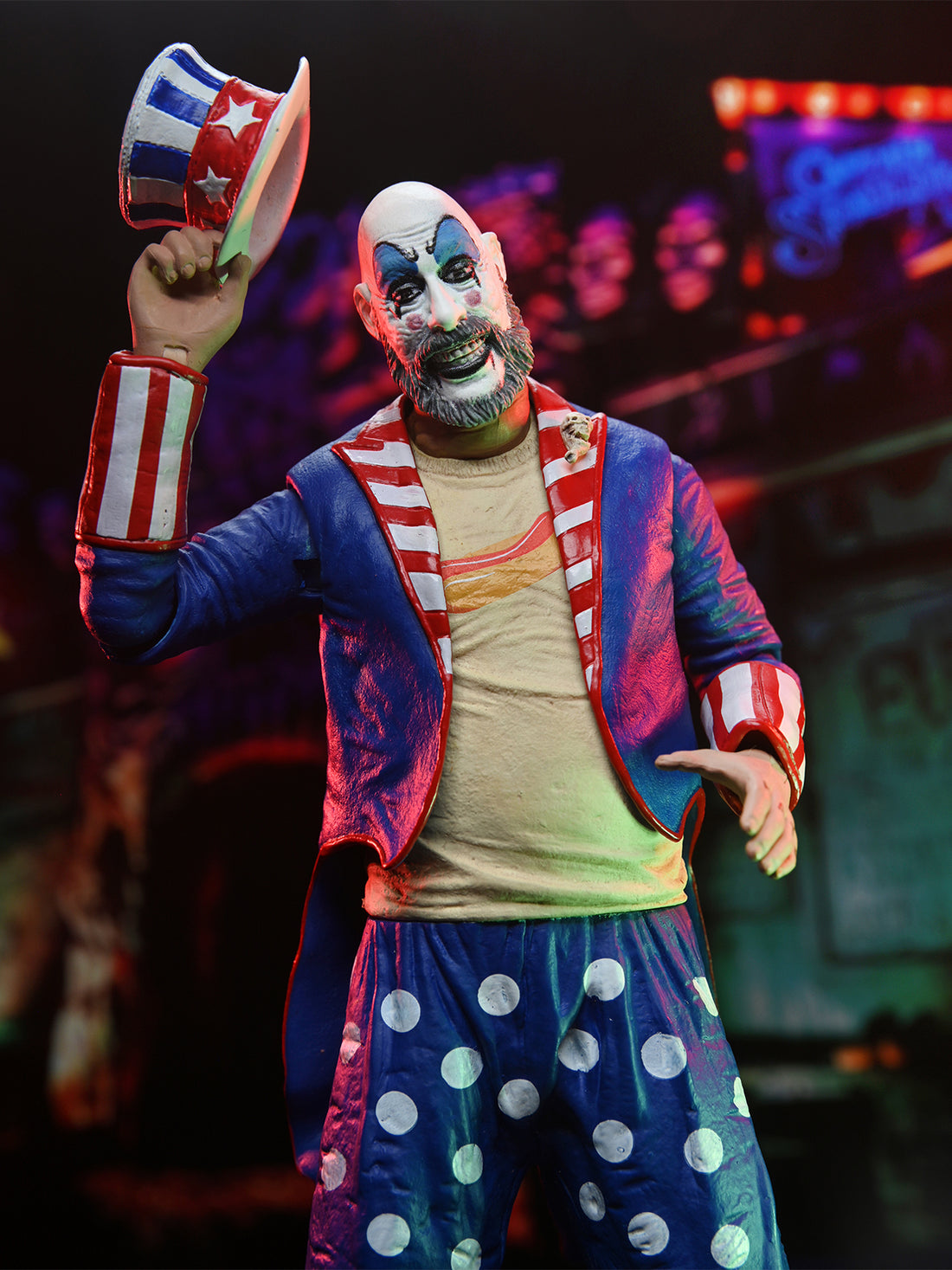 BUY NOW HOUSE OF 1000 CORPSES - CAPTAIN SPAULDING TAILCOAT 20TH ANNIVERSARY | NECA ONLINE 