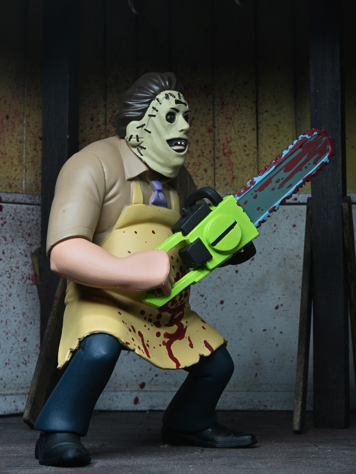 BUY NOW - TEXAS CHAINSAW MASSACRE - TOONY TERRORS 50TH ANNIV. LEATHERFACE (BLOODY) - 6&quot; SCALE ACTION FIGURE | NECA ONLINE 