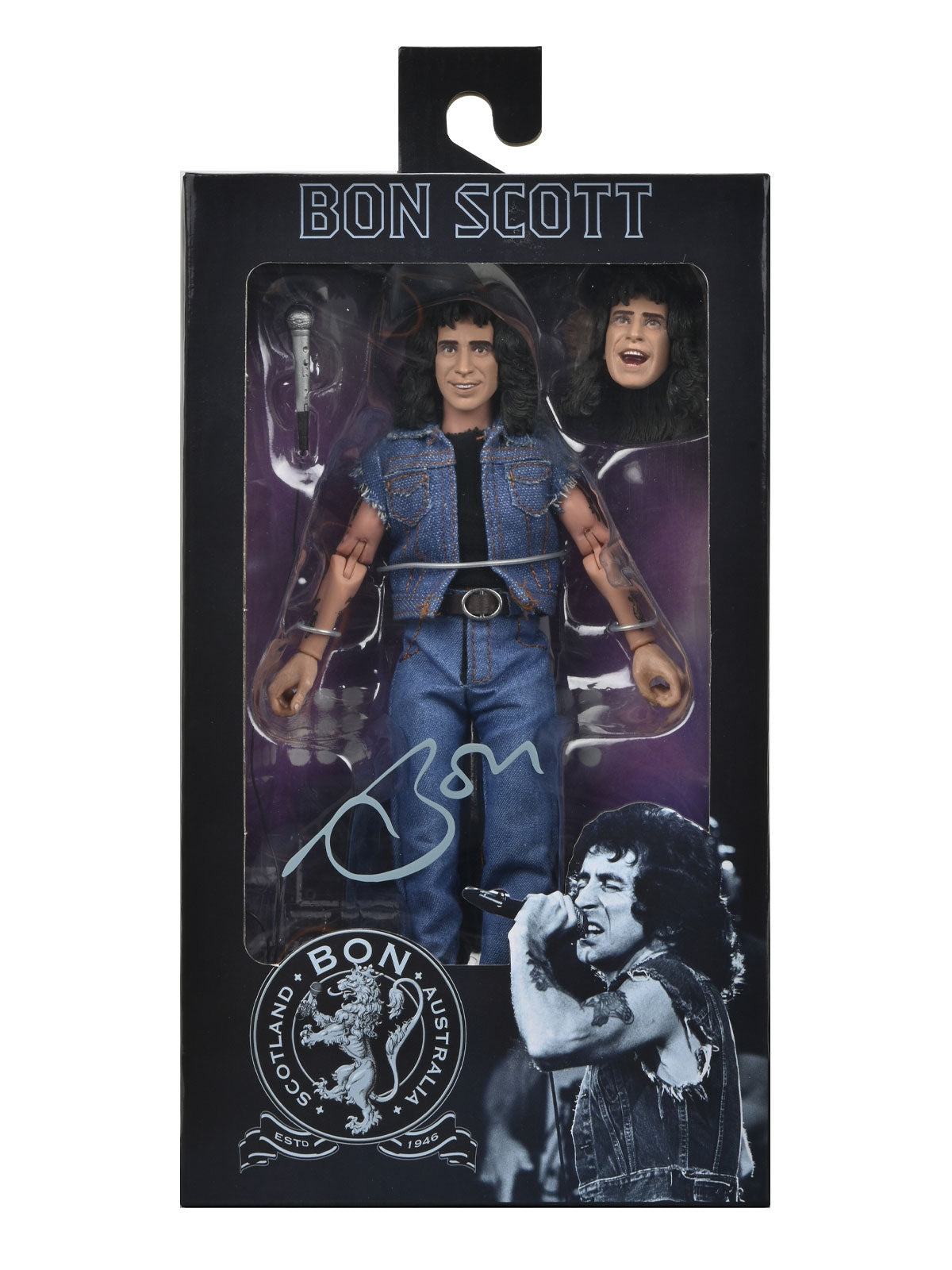 BUY AC/DC - BON SCOTT 8&quot; CLOTHED ACTION FIGURE | NECA ONLINE AU 