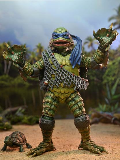 BUY NOW TMNT - LEONARDO AS THE CREATURE - UNIVERSAL MONSTERS 7&quot; ACTION FIGURE | NECA ONLINE 