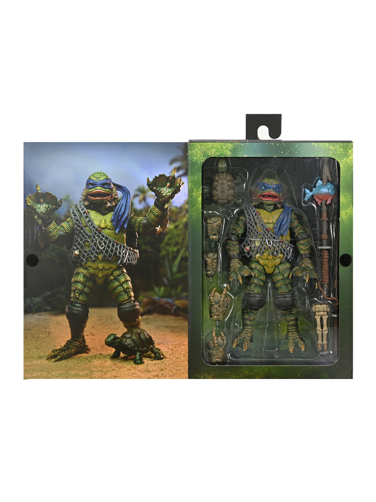 BUY NOW TMNT - LEONARDO AS THE CREATURE - UNIVERSAL MONSTERS 7&quot; ACTION FIGURE | NECA ONLINE 