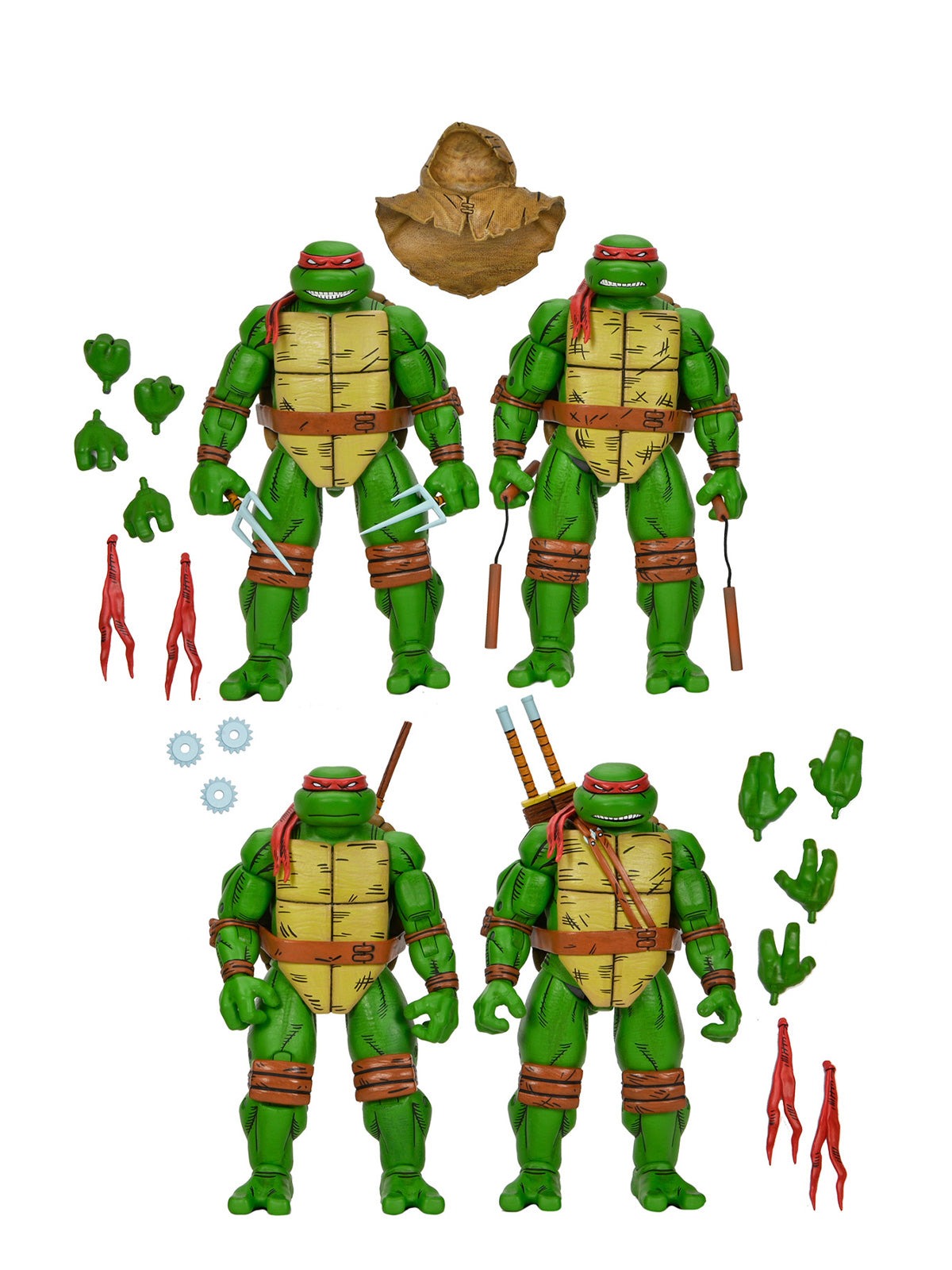 BUY TMNT MIRAGE COMICS RAPHAEL, MICHELANGELO, DONATELLO, LEONARDO 4 PACK - 7&quot; FIGURES | NECA ONLINE AU