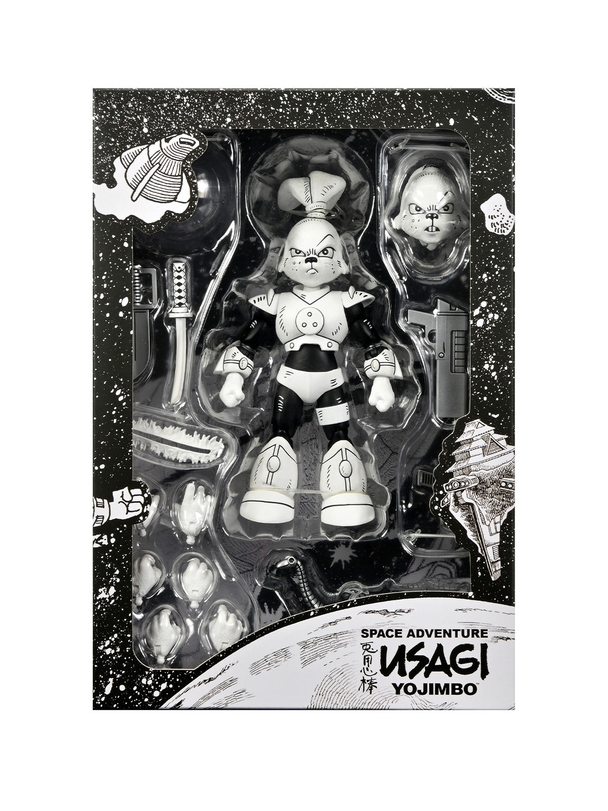 TMNT Usagi on sale Yojimbo Black and White NECA