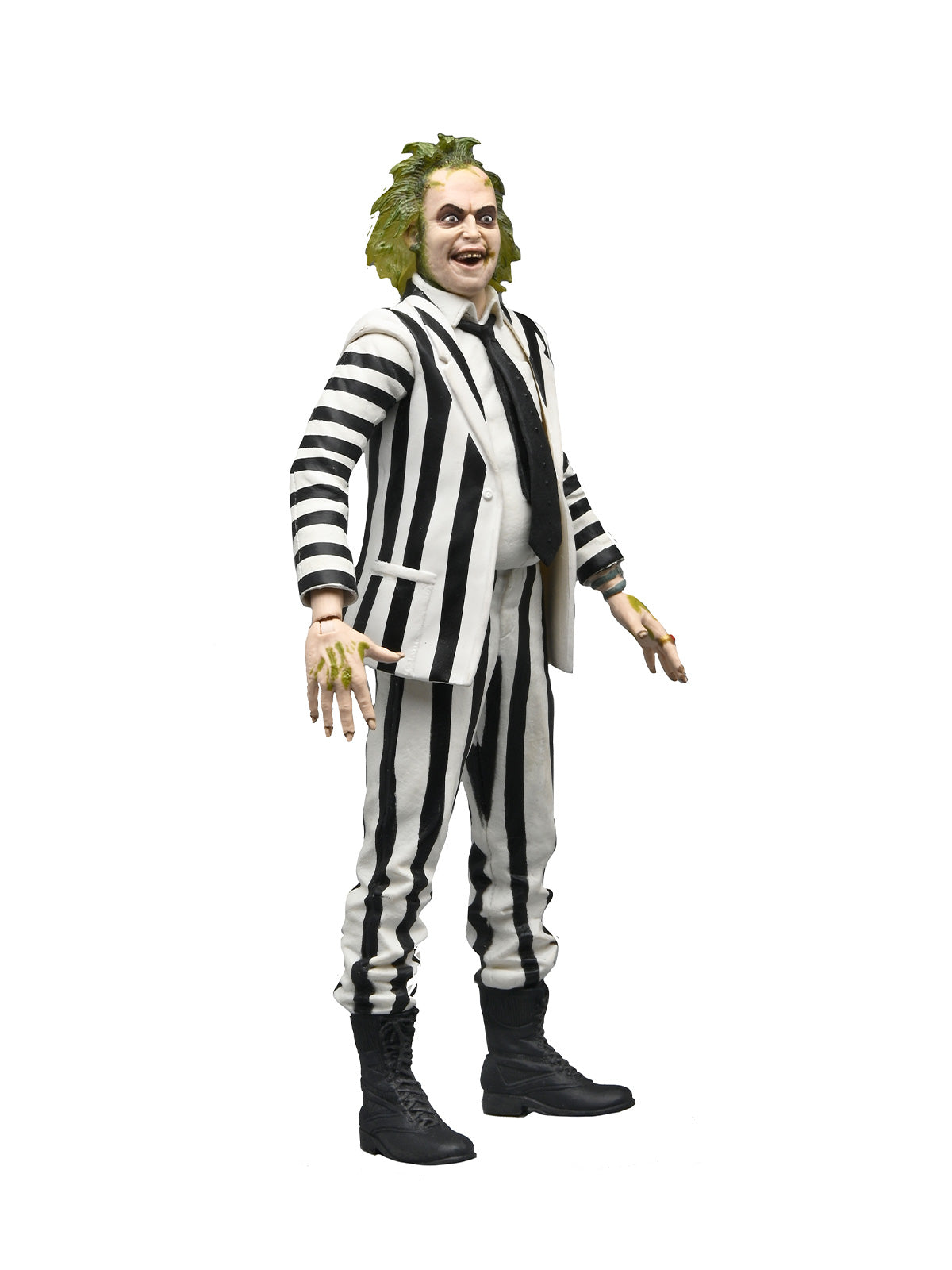 BUY NOW - BEETLEJUICE (1988) - BLACK &amp; WHITE STRIPED SUIT BEETLEJUICE - 7&quot; SCALE ACTION FIGURE | NECAONLINE AU