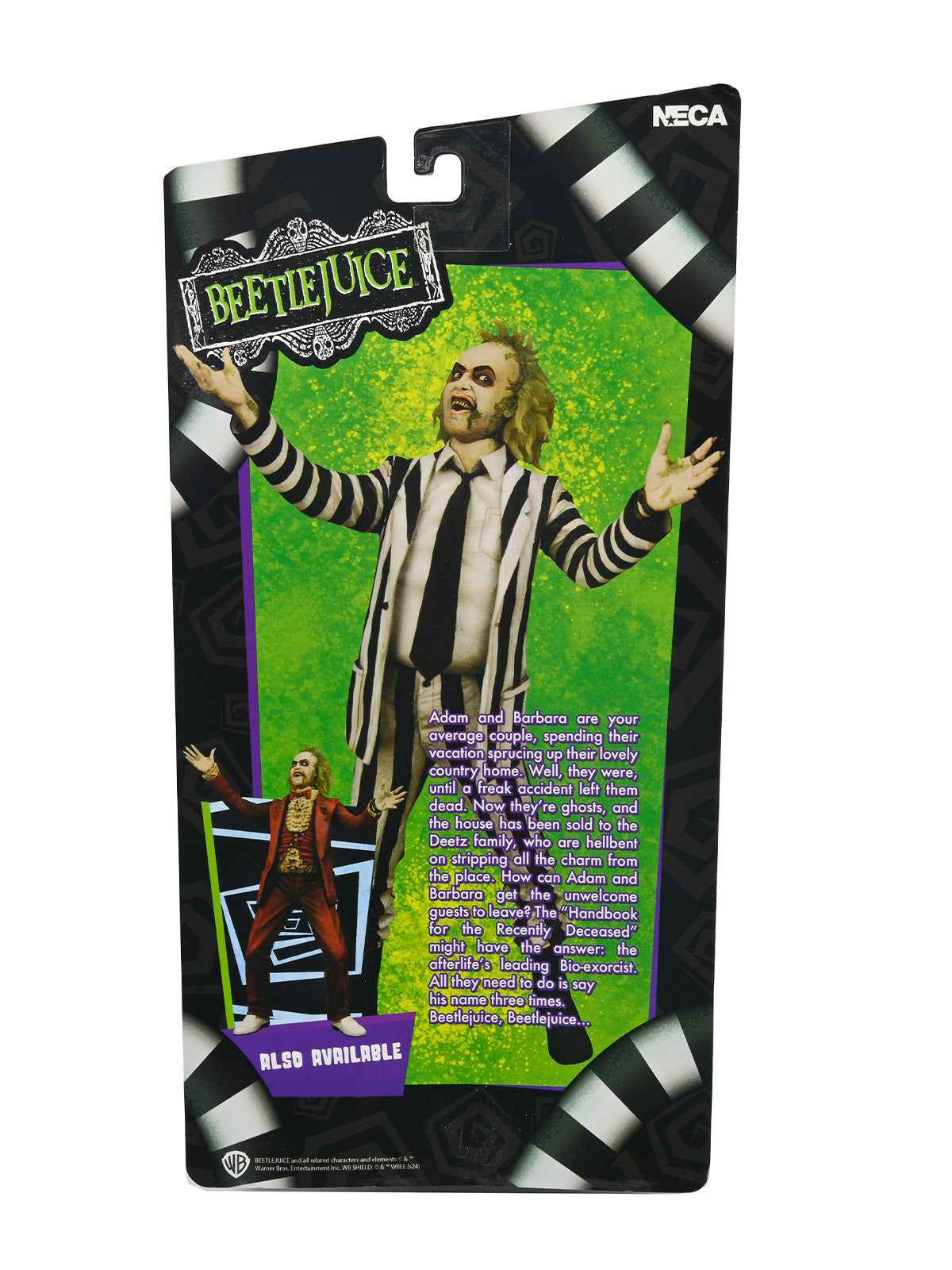 BUY NOW - BEETLEJUICE (1988) - BLACK &amp; WHITE STRIPED SUIT BEETLEJUICE - 7&quot; SCALE ACTION FIGURE | NECAONLINE AU