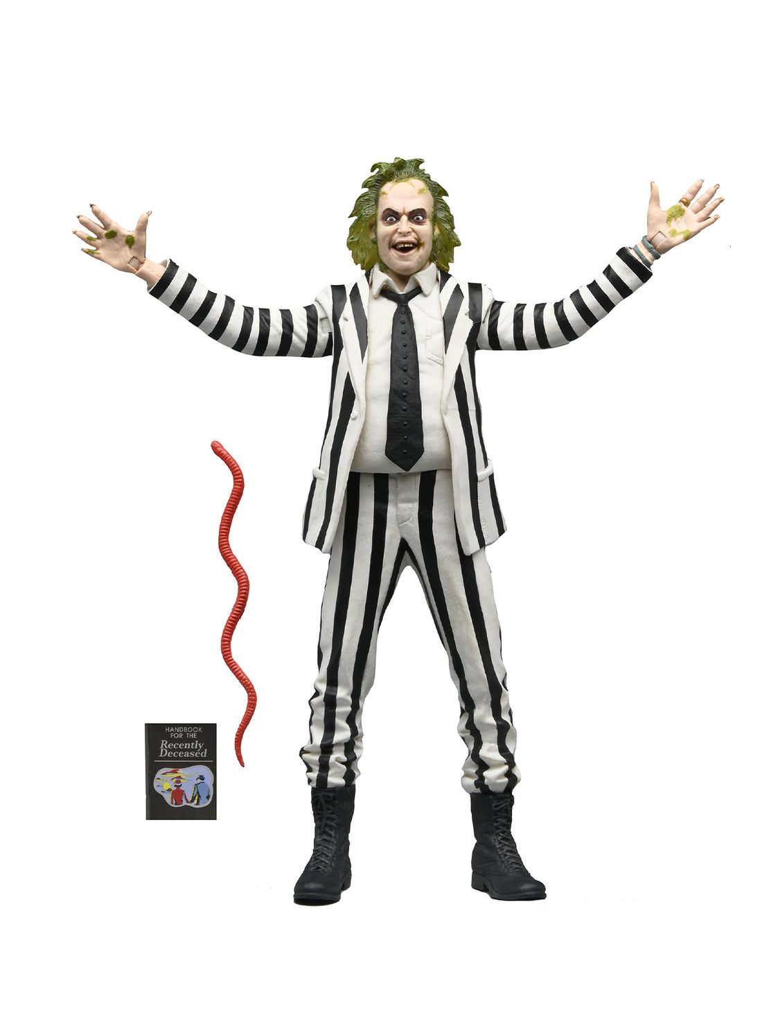 BUY NOW - BEETLEJUICE (1988) - BLACK &amp; WHITE STRIPED SUIT BEETLEJUICE - 7&quot; SCALE ACTION FIGURE | NECAONLINE AU