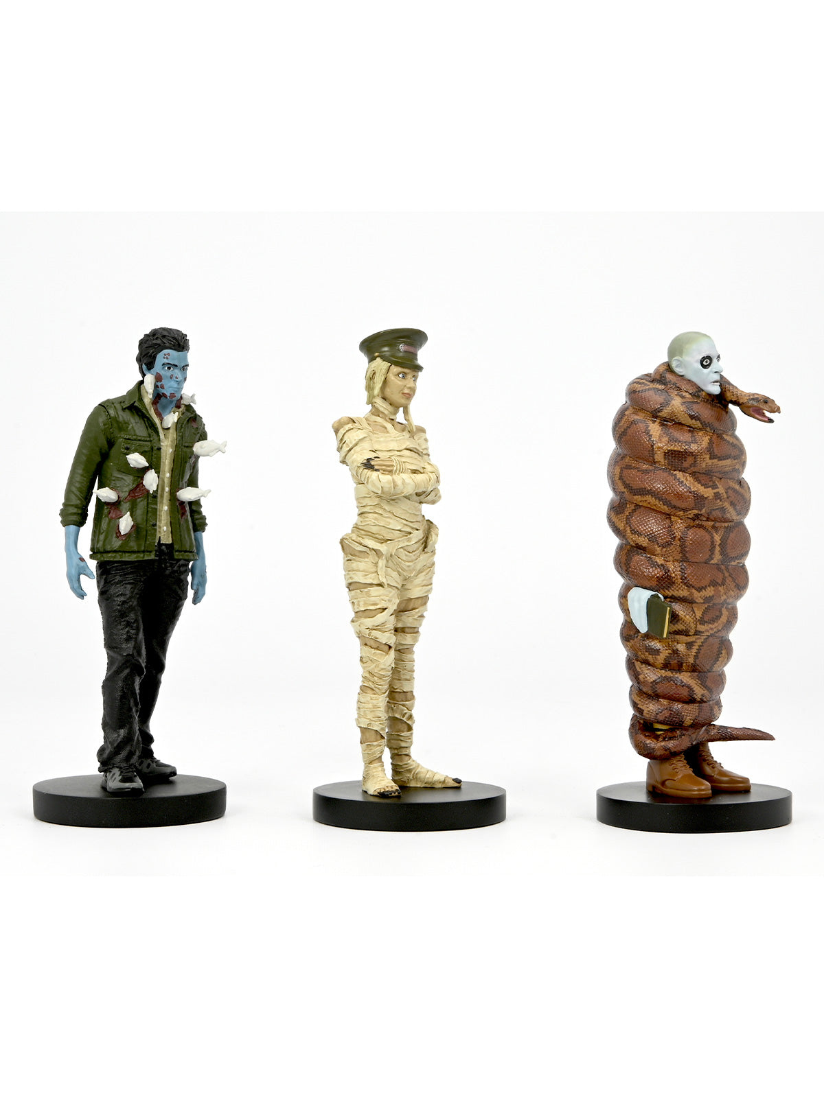 BEETLEJUICE BEETLEJUICE - 3&quot; SET - MUMMIFIED IMMIGRATION OFFICER, RICHARD, ANACONDA MAN FIGURES