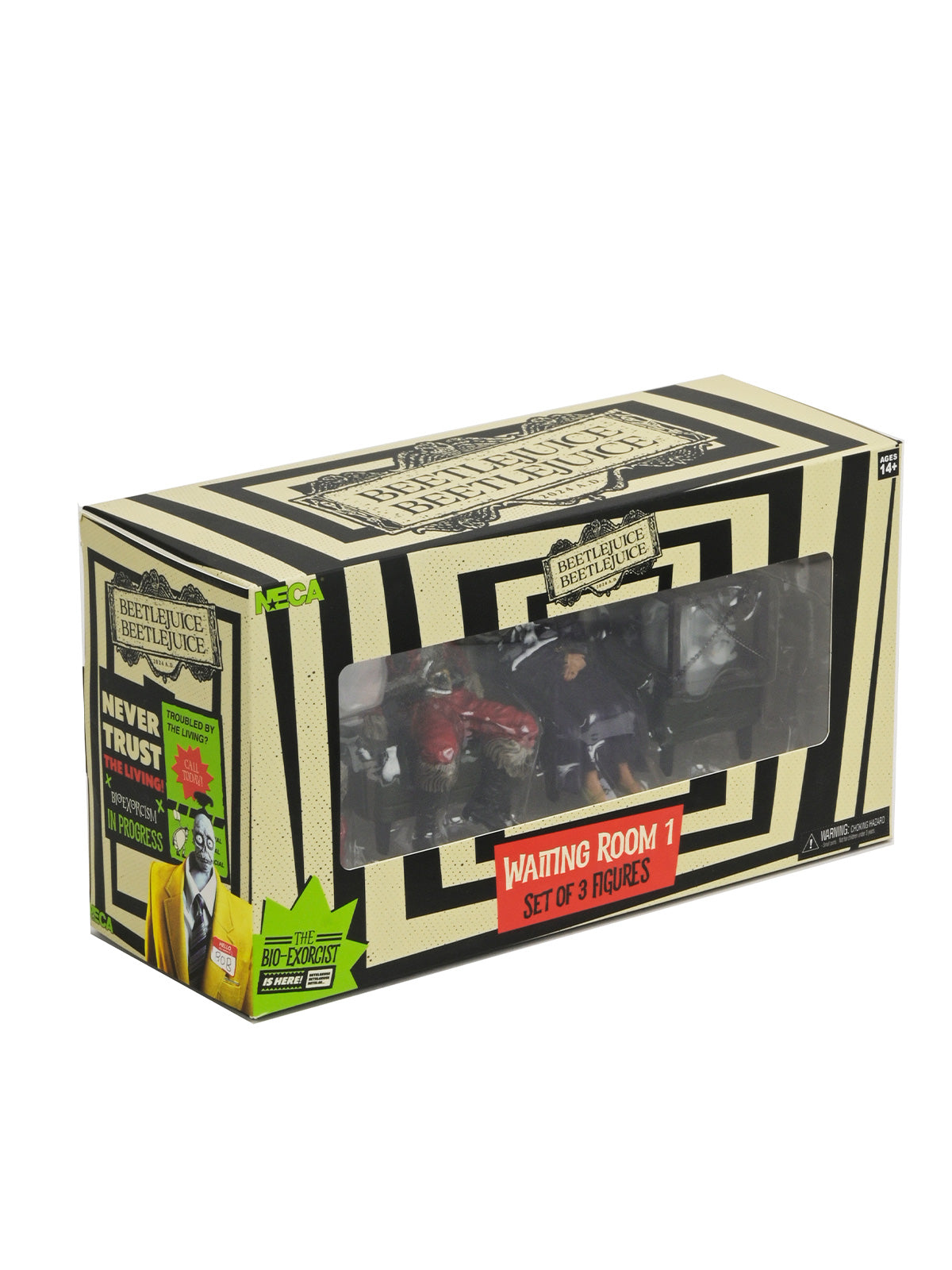 BEETLEJUICE BEETLEJUICE - 3&quot; SET - MUMMIFIED SANTA, DELIA, ESCAPE ARTIST