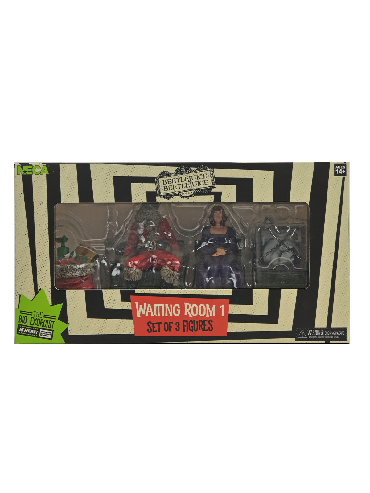 BEETLEJUICE BEETLEJUICE - 3&quot; SET - MUMMIFIED SANTA, DELIA, ESCAPE ARTIST