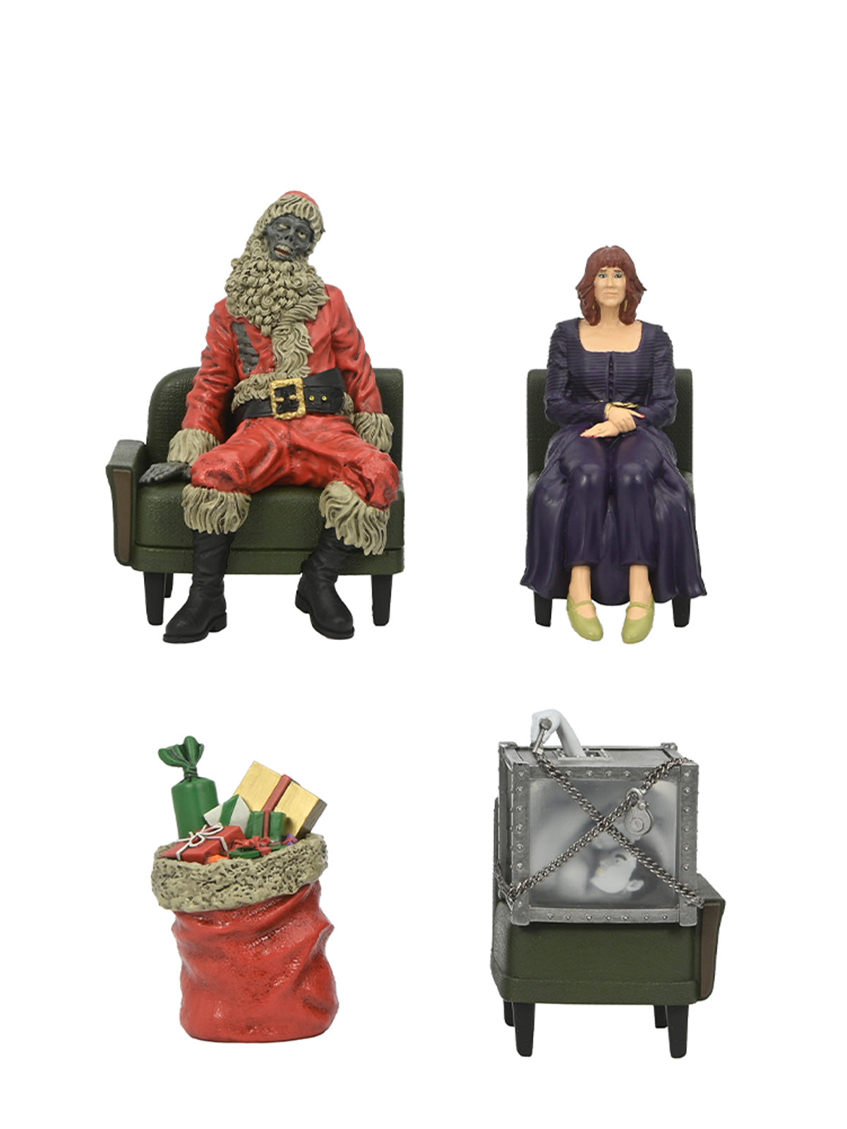 BEETLEJUICE BEETLEJUICE - 3&quot; SET - MUMMIFIED SANTA, DELIA, ESCAPE ARTIST